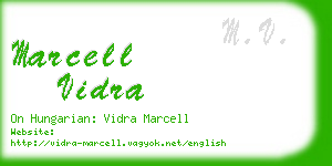 marcell vidra business card